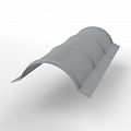 Конек полукруглый 0,45x301мм RAL 7024 для кровли с порошковым покрытием