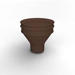 Воронка водосточная ф106х350мм (RAL 8011) водосборная, c порошковым покрытием