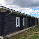 Желоб прямоугольный водосточный полиэстер Grand Line Vortex 3000мм RAL 8017