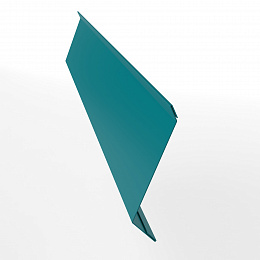 Планка примыкания в штробу для кровли 0,45 мм (RAL 5021) оцинкованная, с порошковым покрытием