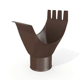 Воронка водосточного желоба оцинкованная с полимерным покрытием накладная Grand Line Optima ф125мм RAL 8017