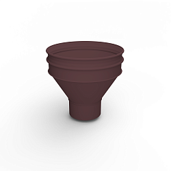 Воронка водосточная ф100х350мм (RAL 3007) водосборная, c порошковым покрытием