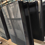 Фасадная металлокассета закрытого типа оцинкованная с порошковым покрытием 0,7x430х915мм RAL 7031 Сине-серый