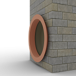 Откос радиусный 0,4 мм (RAL 3012) c порошковым покрытием