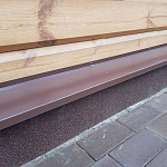 Отлив для фундамента (цокольный) оцинкованный c полимерным покрытием 0,45мм RAL 9006