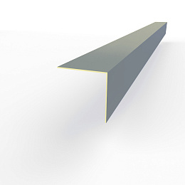 Планка угла внешнего RAL 7000 оцинкованная c порошковым покрытием 0,45мм