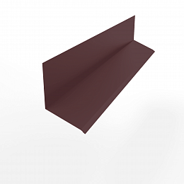 Планка примыкания к стене верхняя для фасада 0,45 мм (RAL 3005) оцинкованная, с порошковым покрытием