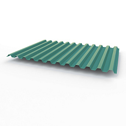 Профнастил С21 0,65х1051мм (RAL 6033) оцинкованный, с полимерным покрытием (полиэстер)