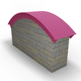 Парапет радиусный 1,2 мм (RAL 4003) полиэстер