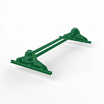 Снегозадержатель трубчатый плоскоовальный 3000мм фальц 40x20-1,0-2,0-3 оцинкованная сталь с порошковым покрытием RAL 6029