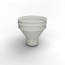 Воронка водосточная ф106х350мм (RAL 9010) водосборная, c порошковым покрытием