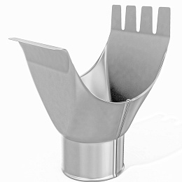 Воронка водосточного желоба оцинкованная с полимерным покрытием накладная Grand Line Optima ф125мм RAL 9003