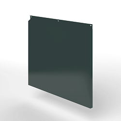 Фасадная металлокассета закрытого типа оцинкованная с порошковым покрытием 0,7x380х370 мм RAL 6012 Чёрно-зелёный