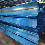 Карнизная планка RAL 5012 оцинкованная c порошковым покрытием 0,45мм