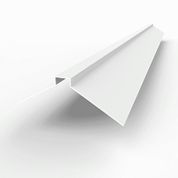 Конек фигурный 0,45 мм RAL 9016 оцинкованный, с порошковым покрытием