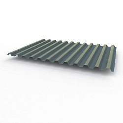 Профнастил С21 0,35х1051мм (RAL 7031) оцинкованный, с полимерным покрытием (полиэстер)