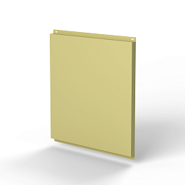 Фасадная металлокассета 1740x1160 (RAL 1000) открытого типа, с порошковым покрытием 0,7 мм