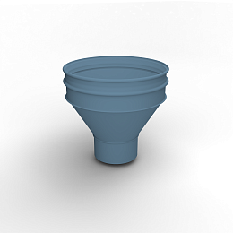 Воронка водосточная ф125х350мм (RAL 5024) водосборная, c порошковым покрытием