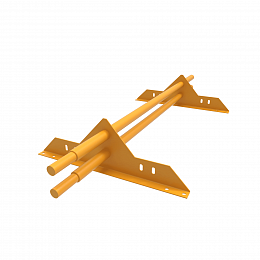 Снегозадержатель трубчатый круглый 1000мм универсальный 25-1,0-1,0-2 оцинкованная сталь с порошковым покрытием RAL 1018