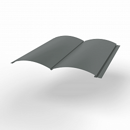 Металлосайдинг Блок-Хаус оцинкованный с полимерным покрытием 0,45х360мм RAL 7005