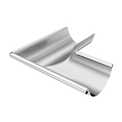 Угол желоба 90гр. внешний оцинкованный Grand Line Optima ф125х345мм RAL 9003