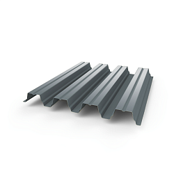 Профнастил Н75 - 0,6 (RAL 7000) с полимерным покрытием (полиэстер)