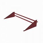 Снегозадержатель трубчатый плоскоовальный 3000мм фальц 25-1,0-1,5-4 оцинкованная сталь с порошковым покрытием RAL 3011