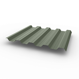 Профнастил НС44 (RAL 7033) 0,5х1047мм оцинкованный, с полимерным покрытием (Полиэстер)