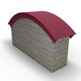 Парапет радиусный 0,5 мм (RAL 4002) полиэстер