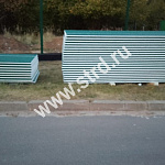 Стеновая трёхслойная сэндвич-панель трапеция 50мм 1190мм с видимым креплением пенополистирол Полиэстер Panline