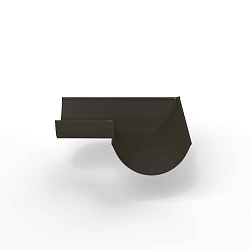 Угол 90 градусов водосточного желоба оцинкованный порошок ф120х400х400мм RAL 6022