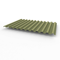 Профнастил С21 0,35х1051мм (RAL 6013) оцинкованный, с полимерным покрытием (полиэстер)