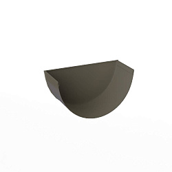 Заглушка желоба водосточного оцинкованная порошок ф120мм RAL 7039