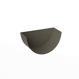 Заглушка желоба водосточного оцинкованная порошок ф120мм RAL 7039