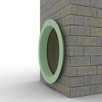 Откос радиусный 0,5 мм (RAL 6019) c порошковым покрытием