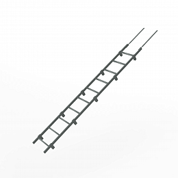 Лестница фальц кровельная 3000мм холоднокатанная сталь с порошковым покрытием RAL 7005