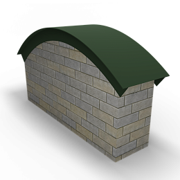 Парапет радиусный 1,2 мм (RAL 6020) полиэстер