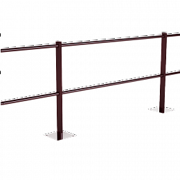 Ограждение кровельное парапетное 600-25-1-1,5-2 холоднокатанная сталь с порошковым покрытием RAL 3005