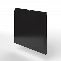 Фасадная металлокассета закрытого типа оцинкованная с порошковым покрытием 0,7x430х420мм RAL 8022 Чёрно-коричневый