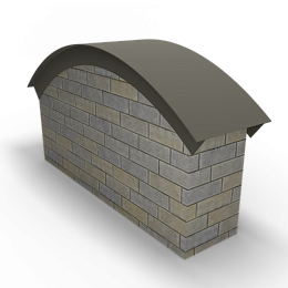 Парапет радиусный 1,2 мм (RAL 7039) полиэстер