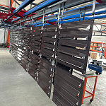 Вентиляционная 850х850 решетка наружная оцинк. порошок 0.7мм все цвета RAL