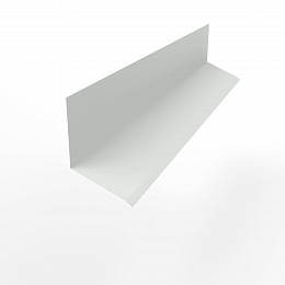 Планка примыкания к стене верхняя для фасада 0,45 мм (RAL 9003) оцинкованная, с порошковым покрытием