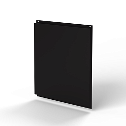 Фасадная металлокассета 795x530 (RAL 8022) открытого типа, с порошковым покрытием 0,7 мм