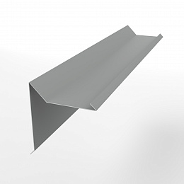 Планка ветровая 0,45 мм (RAL 9006) двойная завальцовкая, с порошковым покрытием