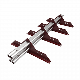 Снегозадержатель трубчатый 3000мм фальц 40x20-1,0-1,0-3 холоднокатанная сталь с порошковым покрытием RAL 3003