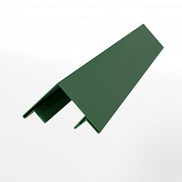 Планка угла внешнего составная верхняя для металлосайдинга блокхаус оцинкованная с порошковым покрытием 0,45мм ширина менее 625 мм RAL 6002