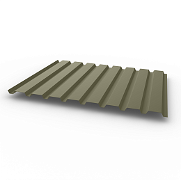 Профнастил С20 - 0,45х1150мм (RAL 7002) оцинкованный, с полимерным покрытием (Полиэстер)