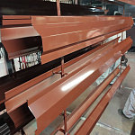 Планка примыкания нижняя для кровли 0,45 мм (RAL 8004) оцинкованная, с порошковым покрытием