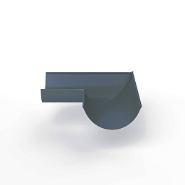 Угол 90 градусов водосточного желоба оцинкованный порошок ф120х400х400мм RAL 7031