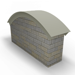 Парапет радиусный 1,2 мм (RAL 7032) полиэстер